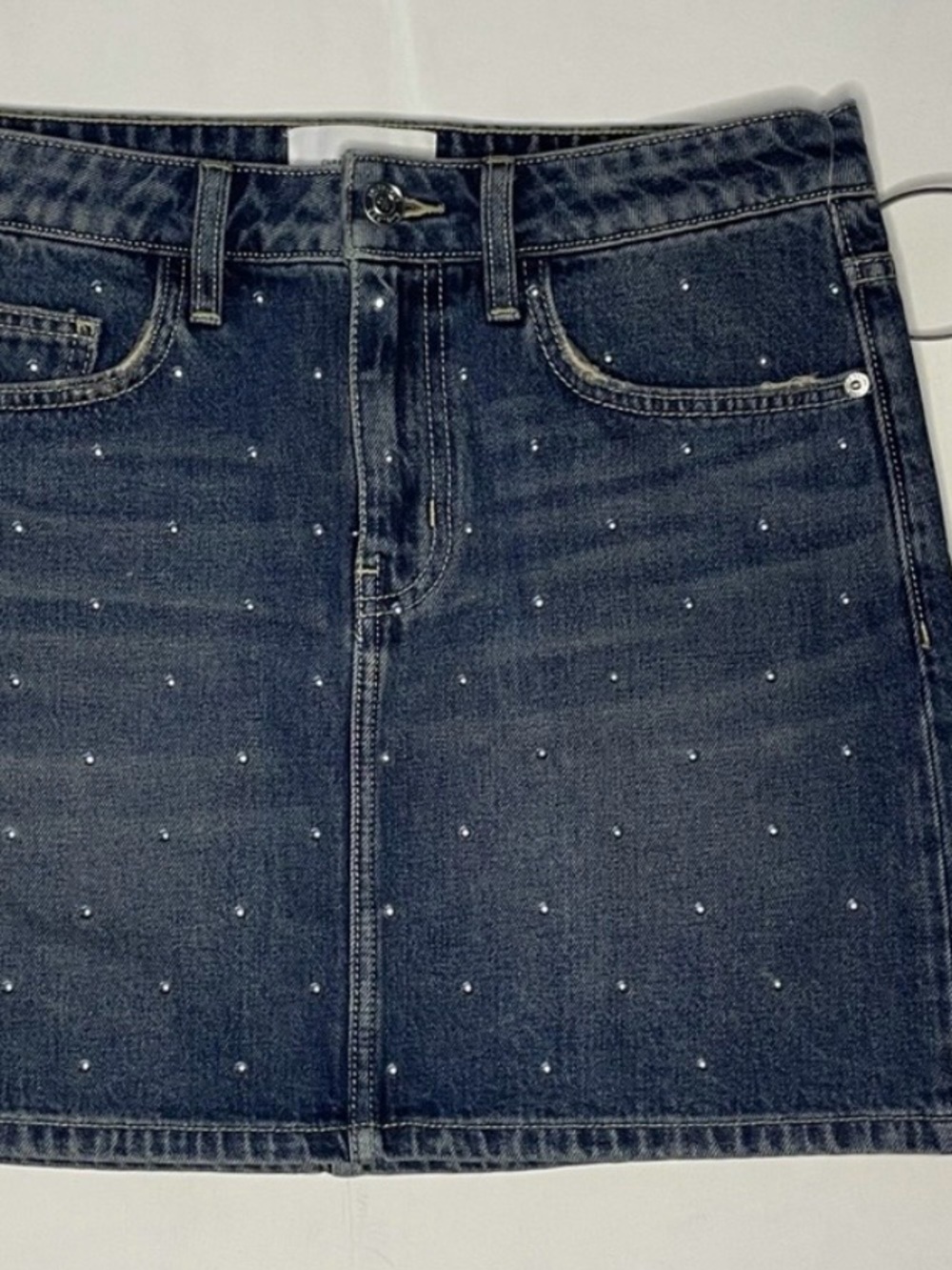 NWT Current/Elliot Stuffed Denim Mini Skirt Size 27 🤍